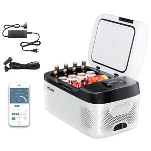 Car Refrigerator, DC 12/24V AC100-240V Compressor Electric Cooler, -4°F to 68°F Car Fridge with APP Control, 16 QT Cars Freezer for RVs, Campsites, Boats, Camping, Fishing, 60W Portable Freezer Car Refrigerator, DC 12/24V AC100-240V Compressor Electric Cooler, -4°F to 68°F Car Fridge with APP Control, 16 QT Cars Freezer for RVs, Campsites, Boats, Camping, Fishing, 60W Portable Freezer