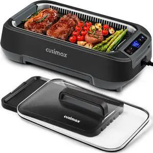 Smokeless Indoor Grill, 1500W Electric Grill Korean BBQ Grill,Black Smokeless Indoor Grill, 1500W Electric Grill Korean BBQ Grill,Black