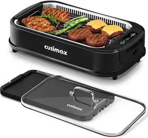 Indoor Grill, Smokeless Grill Indoor, 1500W Electric Grill Griddle Indoor Grill, Smokeless Grill Indoor, 1500W Electric Grill Griddle