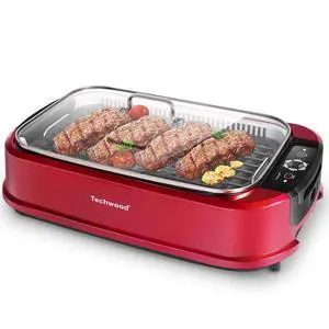 Smokeless Indoor Grill, 1500W Electric Grill Portable Korean Grill Non-Stick Grill Plates with Temperature Control, Removable Drip Tray, Tempered Glass Lid, Dishwasher-Safe Smokeless Indoor Grill, 1500W Electric Grill Portable Korean Grill Non-Stick Grill Plates with Temperature Control, Removable Drip Tray, Tempered Glass Lid, Dishwasher-Safe