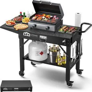Grill Cart for Blackstone Griddle, Portable Outdoor Grill Table Grill Cart for Blackstone Griddle, Portable Outdoor Grill Table