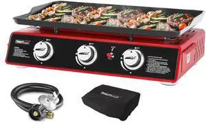 PD1301R 3-Burner Tabletop Propane Gas Griddle with Cover PD1301R 3-Burner Tabletop Propane Gas Griddle with Cover