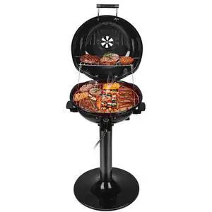 Electric BBQ Grill 15-Serving Indoor/Outdoor Electric Grill for Indoor & Outdoor Use, Double Layer Design, Portable Removable Stand Grill, 1600W (Stand Black BBQ Grills) Electric BBQ Grill 15-Serving Indoor/Outdoor Electric Grill for Indoor & Outdoor Use, Double Layer Design, Portable Removable Stand Grill, 1600W (Stand Black BBQ Grills)