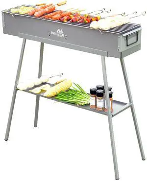 Charcoal Grill, Portable Outdoor BBQ Grill with Dual Air Vents Charcoal Grill, Portable Outdoor BBQ Grill with Dual Air Vents