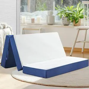 Folding Mattress Single Size,6" Trifold Foldable Sofa for Camping,White Folding Mattress Single Size,6" Trifold Foldable Sofa for Camping,White
