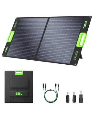 Solar Panel 100W Portable Solar Panel for 300/500/1000 Power Station Solar Panel 100W Portable Solar Panel for 300/500/1000 Power Station