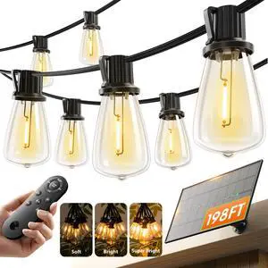 198FT(192+6) Solar String Lights Outdoor Waterproof with USB & Remote 198FT(192+6) Solar String Lights Outdoor Waterproof with USB & Remote