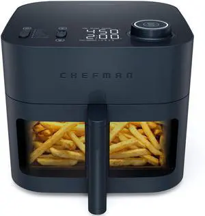 Crispinator Air Fryer 6-in-1 with 8 Qt capacity, 450°F Max Temp with TurboFry Pro Technology for Fast and Even Results, Viewing Window, Nonstick Ceramic Basket Crispinator Air Fryer 6-in-1 with 8 Qt capacity, 450°F Max Temp with TurboFry Pro Technology for Fast and Even Results, Viewing Window, Nonstick Ceramic Basket