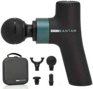 Bantam Mini Massage Gun - Compact Deep Tissue Muscle Massager with Adjustable Speeds & 4 Attachments - Long Battery Life, Lightweight, Travel Friendly Bantam Mini Massage Gun - Compact Deep Tissue Muscle Massager with Adjustable Speeds & 4 Attachments - Long Battery Life, Lightweight, Travel Friendly