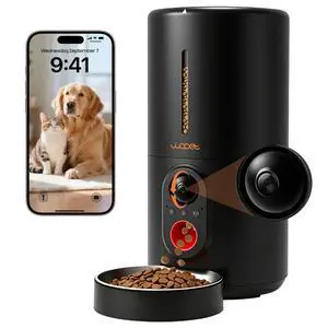 Automatic Dog Feeder with Camera,1080P HD Video with Night Vision, 5GHz/2.4GHz Dog Food Dispenser with App Control, 4GB SD Card, 2-Way Audio for Cats & Dogs Automatic Dog Feeder with Camera,1080P HD Video with Night Vision, 5GHz/2.4GHz Dog Food Dispenser with App Control, 4GB SD Card, 2-Way Audio for Cats & Dogs