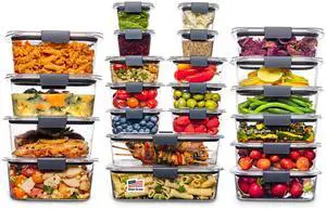 Brilliance BPA Free 44-Piece Food Storage Containers Set Airtight Leak-Proof with Lids for Meal Prep Lunch and Leftovers Brilliance BPA Free 44-Piece Food Storage Containers Set Airtight Leak-Proof with Lids for Meal Prep Lunch and Leftovers