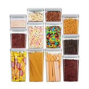Pop Airtight Food Storage Containers with Lids for Kitchen Pantry Organizing Stackable Container for Cereal Snack Flour Sugar Coffee Spaghetti -12 Pcs(1.2, 2.0, 2.7, 3.3qt)*3 Pop Airtight Food Storage Containers with Lids for Kitchen Pantry Organizing Stackable Container for Cereal Snack Flour Sugar Coffee Spaghetti -12 Pcs(1.2, 2.0, 2.7, 3.3qt)*3