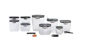 Airtight Food Storage Container Set Clear Plastic Flour and Sugar Canister Set with Magnetic Accessories for Kitchen Organization (Grey, 13-Piece) Airtight Food Storage Container Set Clear Plastic Flour and Sugar Canister Set with Magnetic Accessories for Kitchen Organization (Grey, 13-Piece)