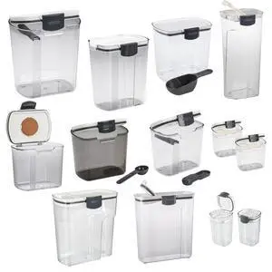 ProKeeper Baker's Airtight Kitchen Storage Canister Container Set for Flour, Sugar & More, Keeps Ingredients Fresh, with Accessories (Multicolor, 13- Piece) ProKeeper Baker's Airtight Kitchen Storage Canister Container Set for Flour, Sugar & More, Keeps Ingredients Fresh, with Accessories (Multicolor, 13- Piece)
