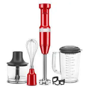 Variable Speed Corded Hand Blender with Attachments, KHBV83 | Includes Blending Pitcher, Whisk, And Chopper Attachments, Removable 8" Blending Arm, Variable Speed Trigger, Empire Red Variable Speed Corded Hand Blender with Attachments, KHBV83 | Includes Blending Pitcher, Whisk, And Chopper Attachments, Removable 8" Blending Arm, Variable Speed Trigger, Empire Red