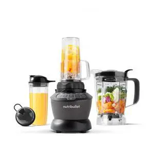Full-Size Blender Combo, Single-Serve & Large Capacity, 1200W, 64oz Pitcher, 32oz Cup, Extractor Blade, 3-Speed, Pulse, Smoothies, Soups, Sauces, Easy Cleaning, Dark Gray, NBF50500 Full-Size Blender Combo, Single-Serve & Large Capacity, 1200W, 64oz Pitcher, 32oz Cup, Extractor Blade, 3-Speed, Pulse, Smoothies, Soups, Sauces, Easy Cleaning, Dark Gray, NBF50500