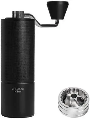 Chestnut C3 ESP Manual Coffee Grinder, Stainless Steel S2C Portable Conical Burr Hand Coffee Grinder, Adjustable Grind Setting for Espresso to French Press - Black Chestnut C3 ESP Manual Coffee Grinder, Stainless Steel S2C Portable Conical Burr Hand Coffee Grinder, Adjustable Grind Setting for Espresso to French Press - Black