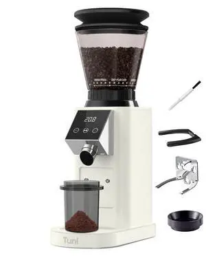 G1 Conical Burr Coffee Grinder, 48 Grind Settings, Ivory | Stainless Steel Anti-static Burr Mill, Precision Electric Timer and LED Touchscreen for Espresso/Drip/Cold Brew/French Press G1 Conical Burr Coffee Grinder, 48 Grind Settings, Ivory | Stainless Steel Anti-static Burr Mill, Precision Electric Timer and LED Touchscreen for Espresso/Drip/Cold Brew/French Press