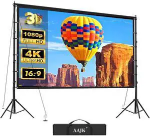 150in Outdoor Projector Screen with Stand Easy Set Up Screen | Projector Screen Outdoor, 16:9, Portable, 4K, Indoor Outdoor, Wrinkle-Free Design, Ideal for Home Theater and Backyard Cinema 150in Outdoor Projector Screen with Stand Easy Set Up Screen | Projector Screen Outdoor, 16:9, Portable, 4K, Indoor Outdoor, Wrinkle-Free Design, Ideal for Home Theater and Backyard Cinema