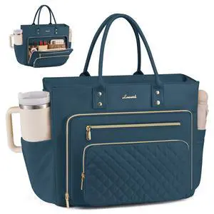 Laptop Tote Bag for Women, Teacher Work Bags With Laptop Compartment, Computer Laptop Bag With Large Cup Holder, Professional Briefcase Business Large Handbag Gifts, 17 Inch Dark Teal Laptop Tote Bag for Women, Teacher Work Bags With Laptop Compartment, Computer Laptop Bag With Large Cup Holder, Professional Briefcase Business Large Handbag Gifts, 17 Inch Dark Teal