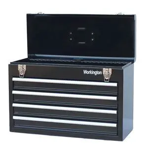 Portable Metal Tool Chest with 4 Drawers, 20" 4-Drawer Tool Chest Cabinet with Ball Bearing Drawer Slides, Steel Tool Storage Box Organizer 4004 Black Portable Metal Tool Chest with 4 Drawers, 20" 4-Drawer Tool Chest Cabinet with Ball Bearing Drawer Slides, Steel Tool Storage Box Organizer 4004 Black