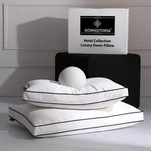 Feather Down Pillows Queen Size Set of 2 with Gusset, Luxury Hotel Collection Bed Pillow 2 Pack, Down Surrounded Gusseted Pillows for Sleeping, Soft for Side, Back Sleepers 20x30 in. Feather Down Pillows Queen Size Set of 2 with Gusset, Luxury Hotel Collection Bed Pillow 2 Pack, Down Surrounded Gusseted Pillows for Sleeping, Soft for Side, Back Sleepers 20x30 in.