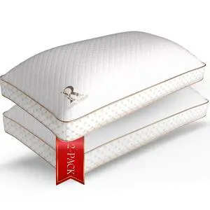 2-Pack Queen Memory Foam Pillow, Adjustable Shredded Odor-Free Bed Pillow for Neck & Shoulder Pain Relief, Breathable Support for Back, Stomach, Side Sleepers, AirFlowPRO 2-Pack Queen Memory Foam Pillow, Adjustable Shredded Odor-Free Bed Pillow for Neck & Shoulder Pain Relief, Breathable Support for Back, Stomach, Side Sleepers, AirFlowPRO