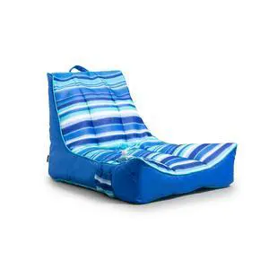 Captain's Float No Inflation Needed Pool Lounger with Drink Holder, Blurred Blue Double Sided Mesh, Quick Draining Fabric, 3 feet Captain's Float No Inflation Needed Pool Lounger with Drink Holder, Blurred Blue Double Sided Mesh, Quick Draining Fabric, 3 feet