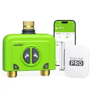 WiFi Water Timer for Garden Hose, 2 Zone WiFi Sprinkler Controller, Smart Hose Timer Valve, Automatic Drip Irrigation System/Rain Delay for Garden/Lawn WiFi Water Timer for Garden Hose, 2 Zone WiFi Sprinkler Controller, Smart Hose Timer Valve, Automatic Drip Irrigation System/Rain Delay for Garden/Lawn