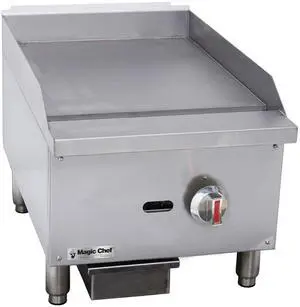 16 in. Commercial Thermostatic Countertop Gas Griddle in Stainless Steel 16 in. Commercial Thermostatic Countertop Gas Griddle in Stainless Steel