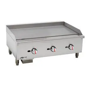 36 in. Commercial Natural Gas Manual Countertop Griddle in Stainless Steel 36 in. Commercial Natural Gas Manual Countertop Griddle in Stainless Steel