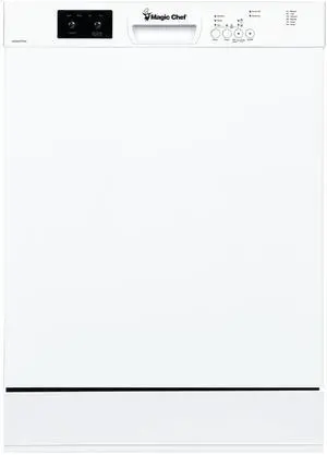 24 in. Front Control Built-in Tall Stainless Steel Tub Dishwasher in White 24 in. Front Control Built-in Tall Stainless Steel Tub Dishwasher in White