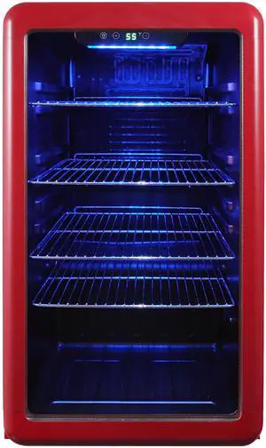 3.4 cu. ft. Retro Beverage Cooler in Red 3.4 cu. ft. Retro Beverage Cooler in Red