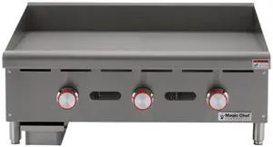 36 in. Commercial Thermostatic Gas Griddle in Stainless 36 in. Commercial Thermostatic Gas Griddle in Stainless