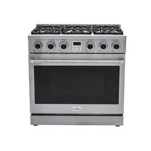 Pro-Style 36 in. 6-Burner Slide-in Gas Range with Convection in Stainless Pro-Style 36 in. 6-Burner Slide-in Gas Range with Convection in Stainless