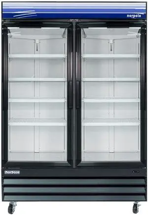 Commercial 29 cu. ft. 2-Door Glass Merchandiser Refrigerator in Black Commercial 29 cu. ft. 2-Door Glass Merchandiser Refrigerator in Black