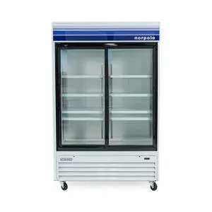 Commercial 53 in. W 45 cu. ft. Glass Door Refrigerator in White and Black Commercial 53 in. W 45 cu. ft. Glass Door Refrigerator in White and Black