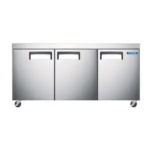 Commercial 71 in. 19 cu. ft. Under Counter Refrigerator in Stainless Steel Commercial 71 in. 19 cu. ft. Under Counter Refrigerator in Stainless Steel