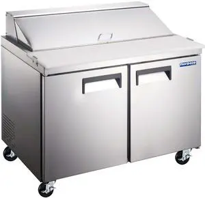 Commercial 47 in. 10 cu. ft. 2 Door Refrigerator in Stainless Steel Commercial 47 in. 10 cu. ft. 2 Door Refrigerator in Stainless Steel