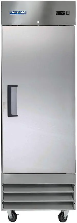 Commercial 27 in. 23 cu. ft. Single Door Refrigerator in Stainless Steel Commercial 27 in. 23 cu. ft. Single Door Refrigerator in Stainless Steel