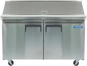 Commercial 47 in. 9.5 cu. ft. 2-Door Mega Top Prep Refrigerator Stainless Commercial 47 in. 9.5 cu. ft. 2-Door Mega Top Prep Refrigerator Stainless