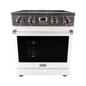 Pro-Style 30 in. 4-Element Slide-In Electric Range with Convection in Stainless with White Door Pro-Style 30 in. 4-Element Slide-In Electric Range with Convection in Stainless with White Door