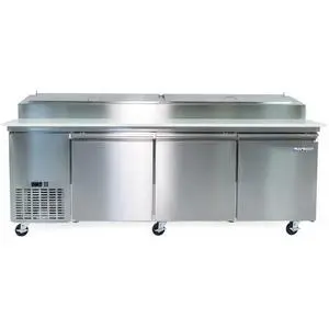 Commercial 24 cu. ft. Pizza Prep Table Refrigerator in Stainless Steel Commercial 24 cu. ft. Pizza Prep Table Refrigerator in Stainless Steel