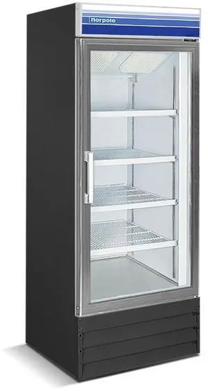 Commercial 27 in. 13 cu. ft. Merchandiser Upright Freezer in Black Commercial 27 in. 13 cu. ft. Merchandiser Upright Freezer in Black