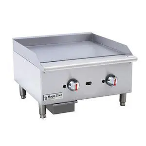 24 in. Commercial Thermostatic Countertop Gas Griddle in Stainless Steel 24 in. Commercial Thermostatic Countertop Gas Griddle in Stainless Steel