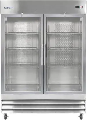 Commercial 54 in. 48 cu. ft. Frost Free 2-Door Freezer in Stainless Steel Commercial 54 in. 48 cu. ft. Frost Free 2-Door Freezer in Stainless Steel