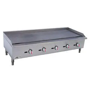 60 in. Commercial Thermostatic Countertop Gas Griddle in Stainless Steel 60 in. Commercial Thermostatic Countertop Gas Griddle in Stainless Steel