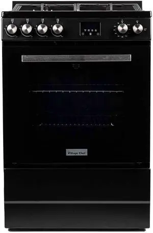 24 in. 4-Burner Freestanding Gas Range in Black 24 in. 4-Burner Freestanding Gas Range in Black
