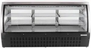 Commercial 82 in. 32 cu. ft. Refrigerated Deli Case in Black Commercial 82 in. 32 cu. ft. Refrigerated Deli Case in Black