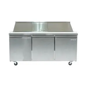 Commercial 70 in. 15.5 cu. ft. 3-Door Mega Top Sandwich-Salad Prep Table Steel Commercial 70 in. 15.5 cu. ft. 3-Door Mega Top Sandwich-Salad Prep Table Steel
